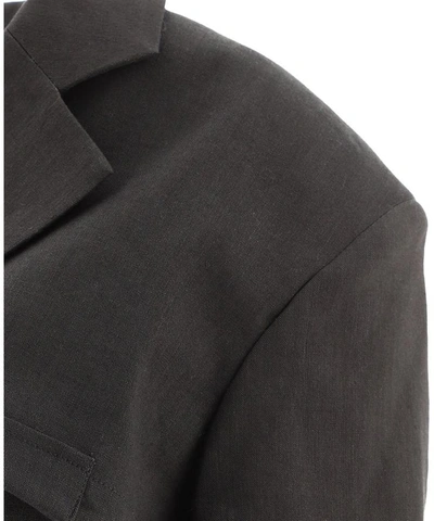 Shop Jacquemus "gardian" Layered Jacket Dress In Black  