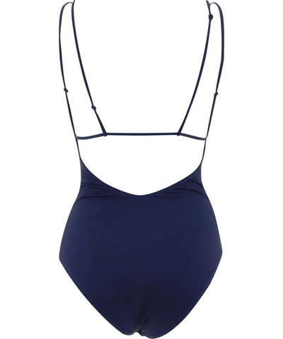 Shop Jacquemus "pila" Swimsuit In Blue