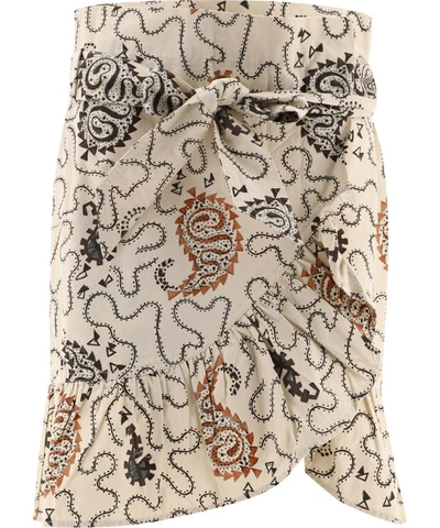 Shop Isabel Marant Étoile "liliko" Wrap Skirt In Beige