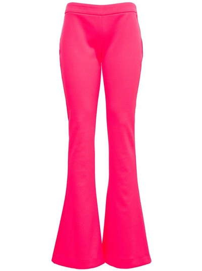 Shop Balmain Fluo Pink Flared Pants