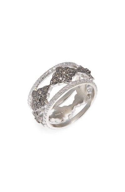 Shop Armenta New World Diamond Scroll Band Ring In Silver
