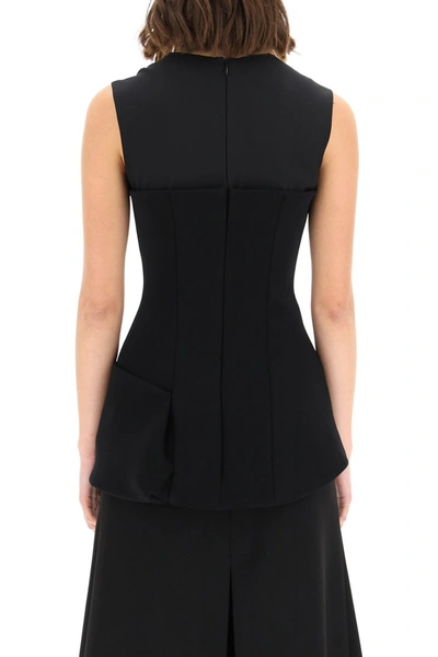 Shop A.w.a.k.e. Mode Tuxedo Top In Black