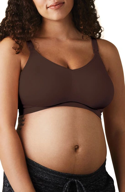 Shop Bravado Designs Body Silk Seamless Maternity/nursing Bra In Cocoa