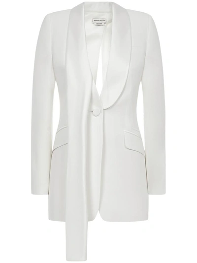 Shop Alexander Mcqueen Jackets Ivory