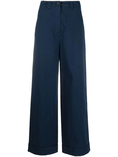 Shop Semicouture Trousers Blue