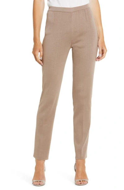 Shop Ming Wang Straight Leg Knit Pants In Java