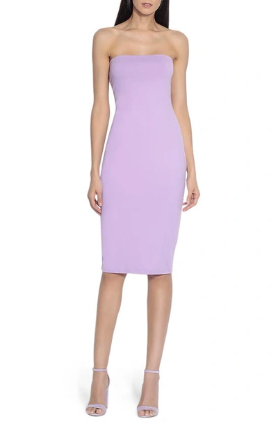 Shop Susana Monaco Strapless Body-con Dress In Violet