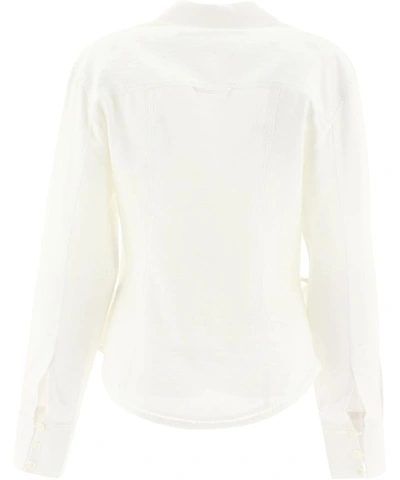 Shop Jacquemus "nappe" Cut-out Shirt In White