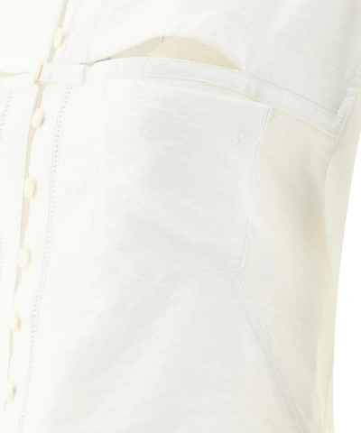 Shop Jacquemus "nappe" Cut-out Shirt In White