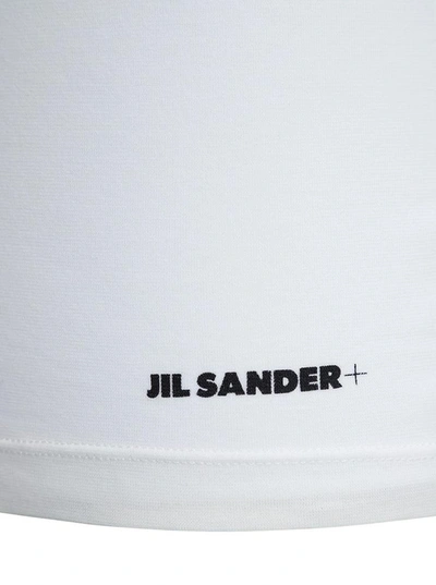 Shop Jil Sander White Cotton Tank Top With Logo