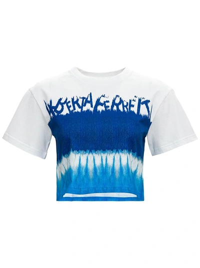 Shop Alberta Ferretti I Love Summer Crop T-shirt In Blu