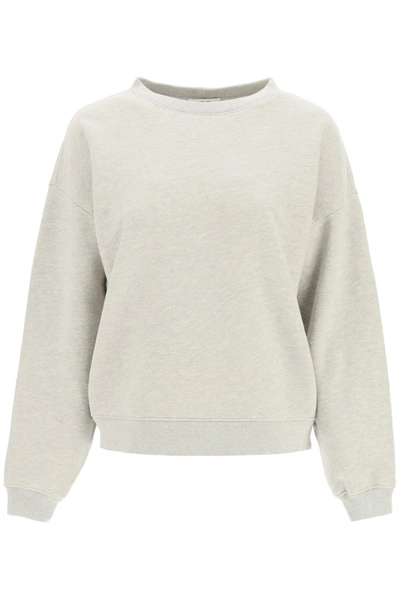 Shop Agolde Nolan Boxy Sweatshirt In Heather Grey