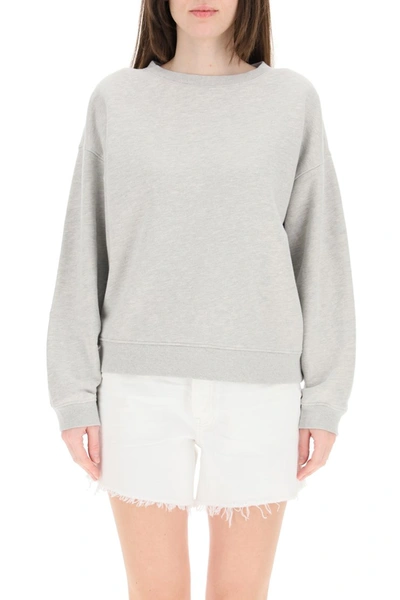 Shop Agolde Nolan Boxy Sweatshirt In Heather Grey