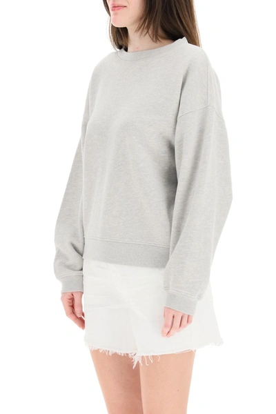 Shop Agolde Nolan Boxy Sweatshirt In Heather Grey