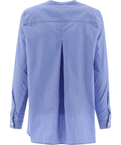 Shop Aspesi Striped Blouse In Blue