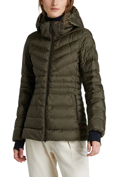 Shop Woolrich Tech Windproof & Waterproof Hooded Puffer Jacket In Dark Green