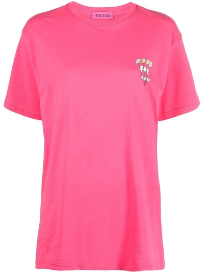 Shop Ireneisgood Pink Jersey T-shirt With Print