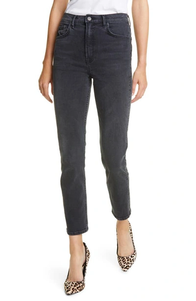 Shop Grlfrnd Reed High Waist Ankle Skinny Jeans In Black Rain