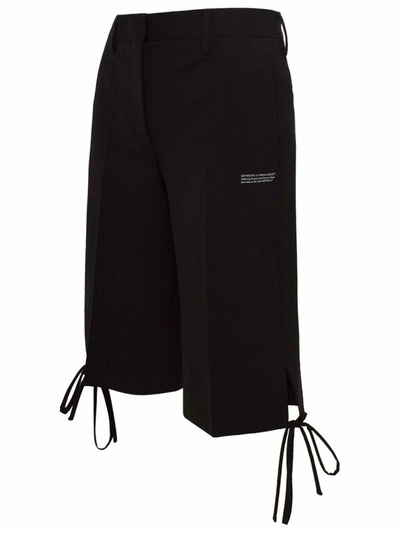 Shop Off-white Pantalone Strings Nero In Black