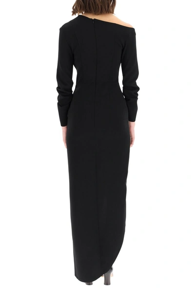 Shop A.w.a.k.e. Mode Asymmetric Dress In Crepe Jersey In Black