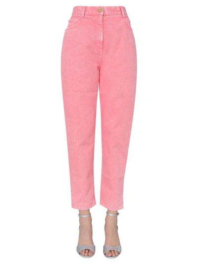 Shop Balmain Boyfriend Jeans In Pink