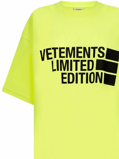 Shop Vetements T-shirts And Polos Yellow