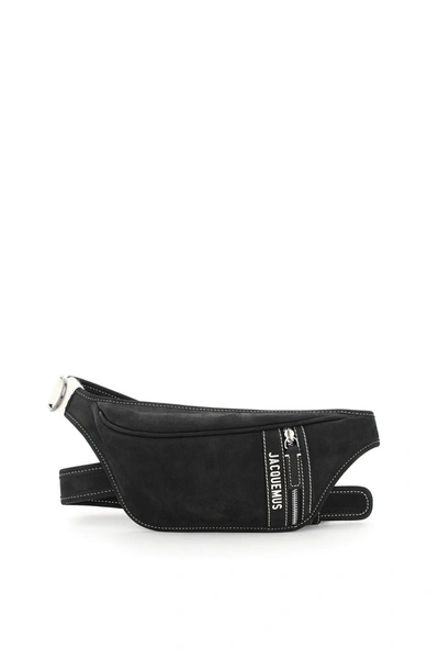 Shop Jacquemus La Banane Crossbody Belt Bag In Black