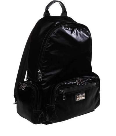 Shop Dolce & Gabbana Nero Sicilia Dna Nylon Backpack In Blu Scurissimo 1