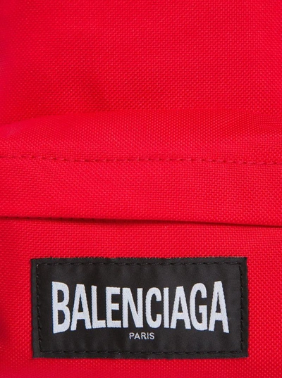 Balenciaga Mini Oversize Backpack In Red Tech Canvas In Red