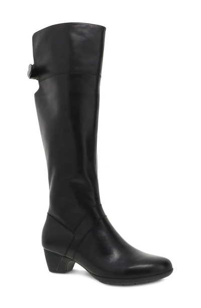 Shop Dansko Dori Waterproof Knee High Boot In Black