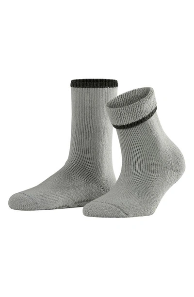 Shop Falke Cuddle Pad Crew Socks In Silver