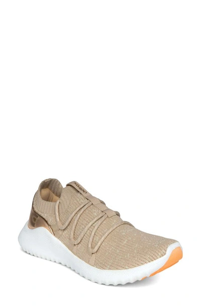 Shop Aetrex Dani Sneaker In Sand Fabric