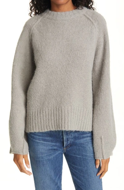 Shop Rodebjer Francisca Balloon Sleeve Crewneck Sweater In 9000 Grey