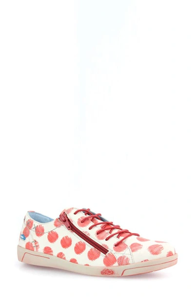 Shop Cloud Aika Print Sneaker In Circles Red Leather