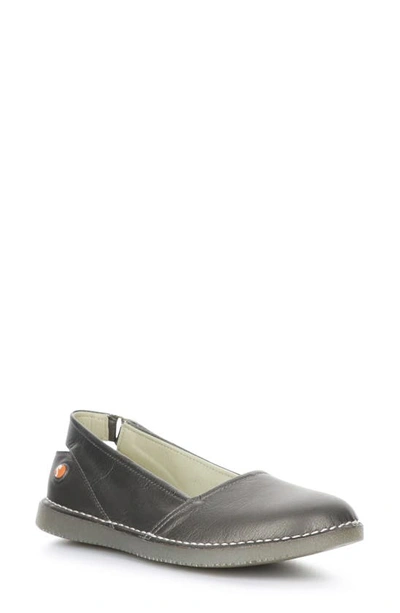Shop Softinos By Fly London Tosh Back Strap Flat In Pewter Idra