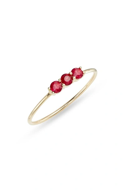 Shop Jennie Kwon Designs Ruby Ring In Yellow Gold