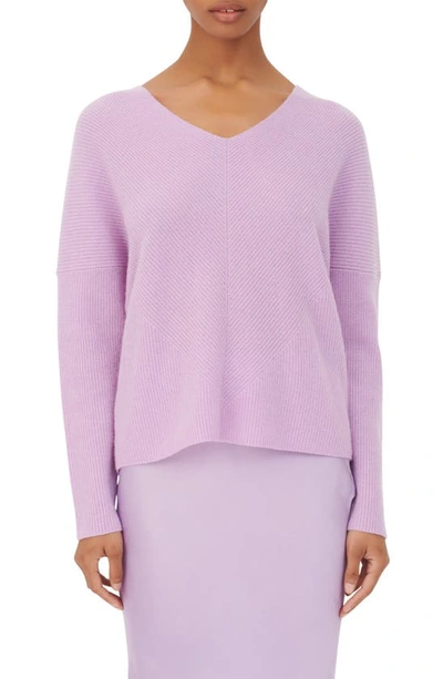 Shop Maje Madina Ribbed Cashmere Sweater In Parma