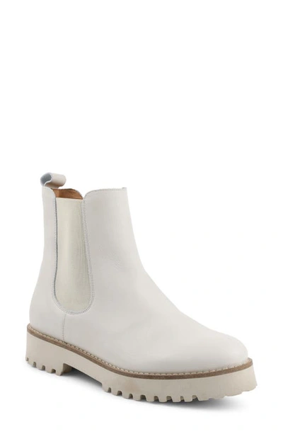 Shop Andre Assous Peggy Chelsea Boot In White Leather