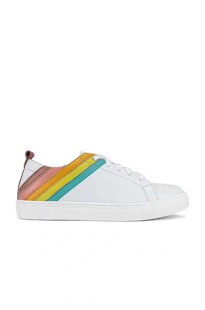 Shop Seychelles Stand Out Sneaker In White & Rainbow