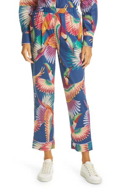 Shop Farm Rio Colorful Toucans Pajama Style Crop Pants In Multi