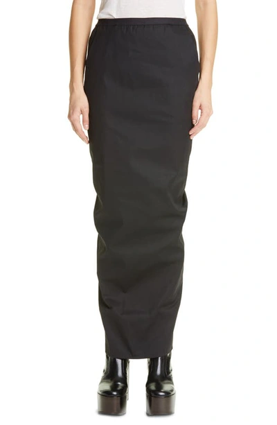 Shop Rick Owens Pillar Maxi Skirt In Black