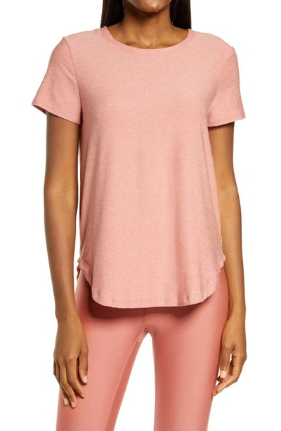 Shop Beyond Yoga On The Down Low T-shirt In Earthen Rose