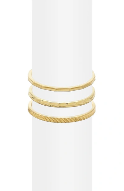 Shop Brook & York Ivey Set Of 3 Stacking Rings In Gold