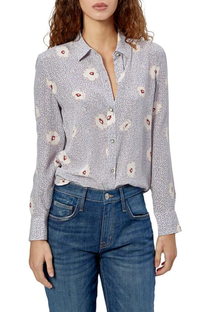 Shop Equipment Leema Floral Print Silk Button-up Shirt In Shll Mlt