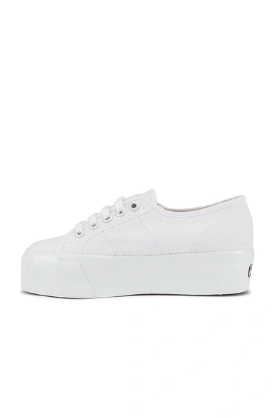 Shop Superga 2790 Cotwbigeyelets Platform Sneaker In Total White