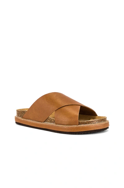 Shop Free People Sidelines Footbed Sandals In Tan
