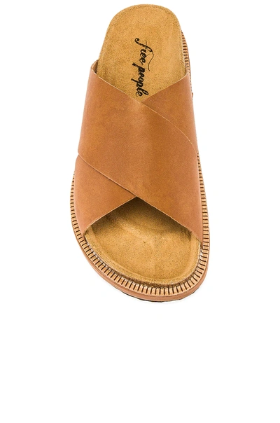 Shop Free People Sidelines Footbed Sandals In Tan