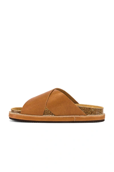 Shop Free People Sidelines Footbed Sandals In Tan