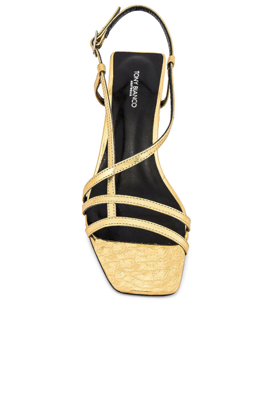 Shop Tony Bianco Perri Sandal In Gold Foil