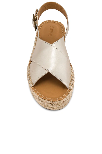 Shop Soludos Eloise Espadrille Sandal In Platinum